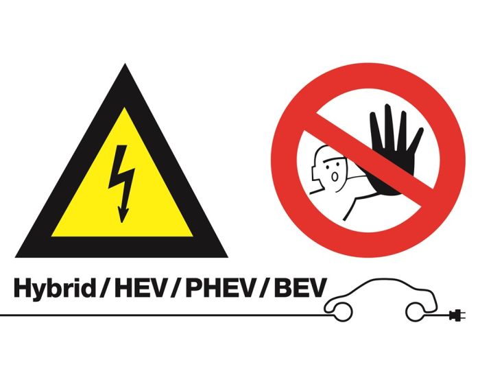 Waarschuwingsbord-hoogvoltage