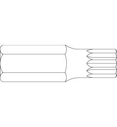 Bit-veeltand-1/4-"-M4